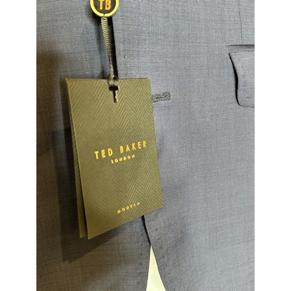 NWT Ted Baker Endurance Jarrow CT Wool 36 R Regular Fit $898 Blue Jacket - Picture 14 of 16